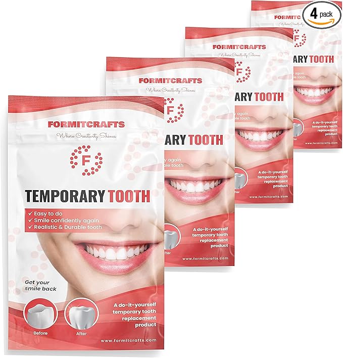 Formit Crafts - Thermoplastic Beads for Teeth Repair - DIY Tooth Filling - Made in E.U. - Moldable Thermal Beads - Realistic and Durable - Pack of 4 (20 Grams Each)