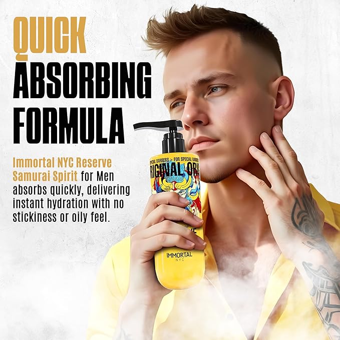 Immortal NYC, AFTERSHAVE SPRAY & BALM/CREAM for Men- Moisturizing & Soothing Formula After Shaving and Cologne - 17 oz (Spicy Floral)