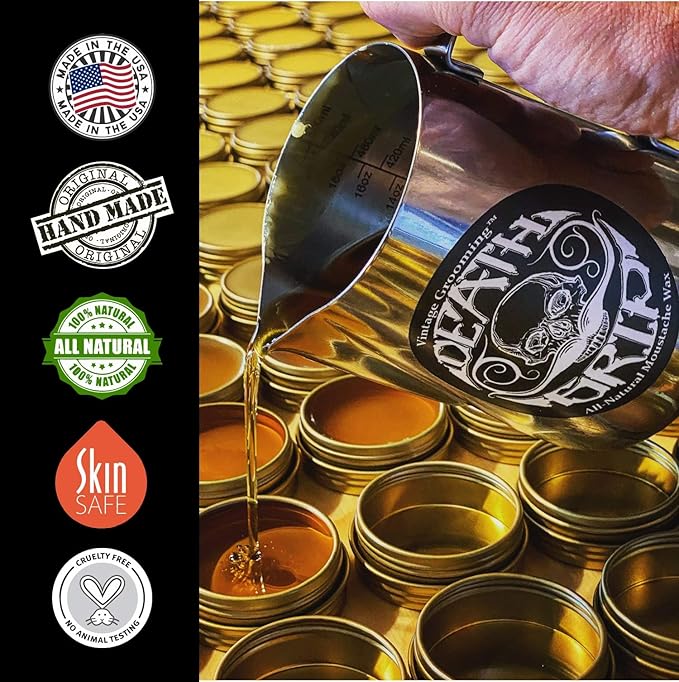 THE VINTAGE GROOMING CO. Extra Strong Hold Mustache Wax Set