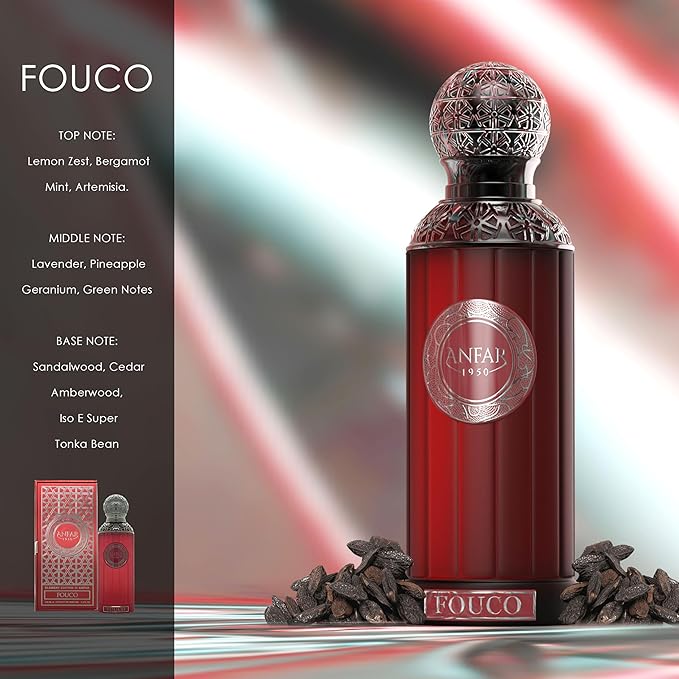 Anfar Fouco for Men - 3.4 oz Extrait De Parfum Spray