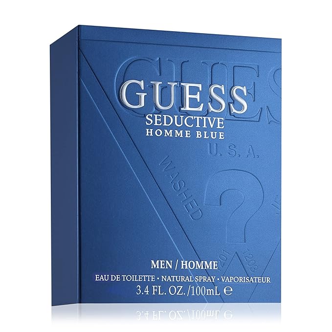 GUESS Fragrance Seductive Homme Blue Eau De Toilette Spray for Men, 3.4 fl oz