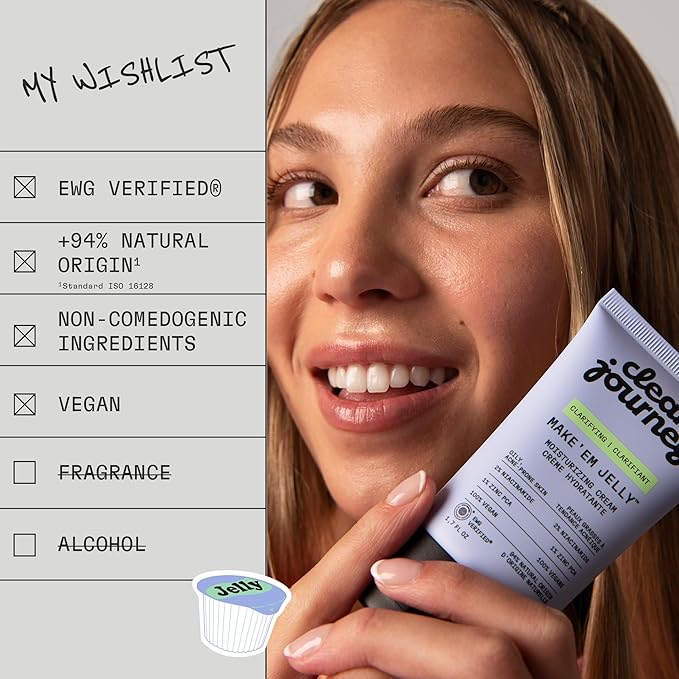 Blemish Face Moisturizer, Niacinamide & Zinc PCA, Revitalizes & Smoothes the Skin, Lightweight Gel Face Cream, EWG Verified, Fragrance-Free, Dermatologically Tested, 1.7 Fl Oz