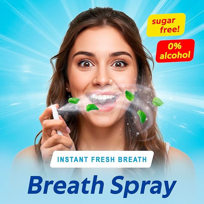 PaperMints Breath Spray for Bad Breath – Sugar-Free, Instant Freshness, 200 Mouth Sprays, Mint Flavor, Pack of 10
