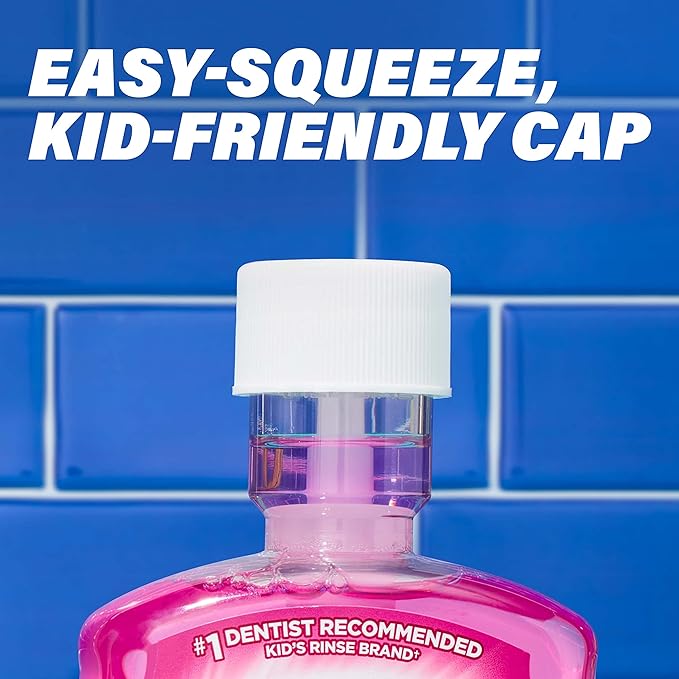 ACT Kids Anticavity Fluoride Mouthwash, Sugar & Alcohol Free Mouth Rinse Strengthens Teeth, Bubble Gum Blowout, 16.9 fl. oz. (Pack of 2)