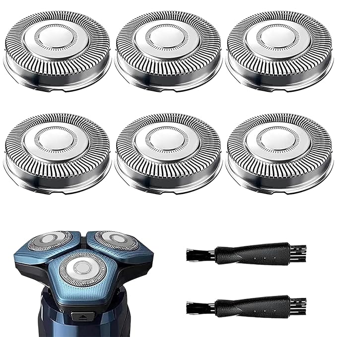 SH71/70 Replacement Head Shaver Compatible with Phillips Norelco Series 7000 and angular-shaped 5000 (S5xxx), SH71/70 Blades for Philips 7000 Replacement Heads for 7500 7530 S7370 S7371, 6-Pack