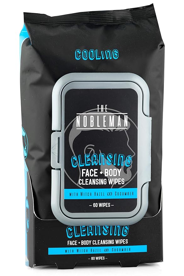 Men's Cleansing Face + Body Cleansing Wipes - 60ct