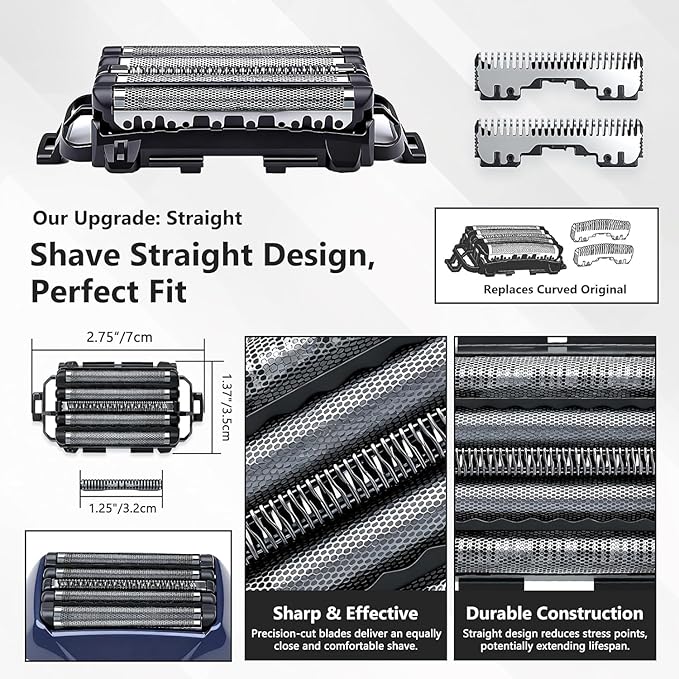 WES9032P Shaver Replacement Blades Compatible with Panasonic arc 5 5-Blade Shavers ES-LV97-K, ES-LV67-K, ES-LV95-S, ES-LV65-S，ES-LV90、ES-LV50、ES-LV72、ES-LV52、ES-SV61、ES-LV94,etc (1 piece)