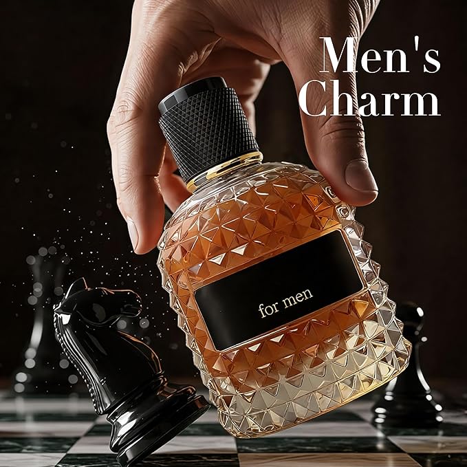 Valentine Men's Cologne–Coffee Bean, Chocolate & Hazelnut Scent Perfume for Men 3.4 Fl Oz Long Lasting Fragrance For All Occasions