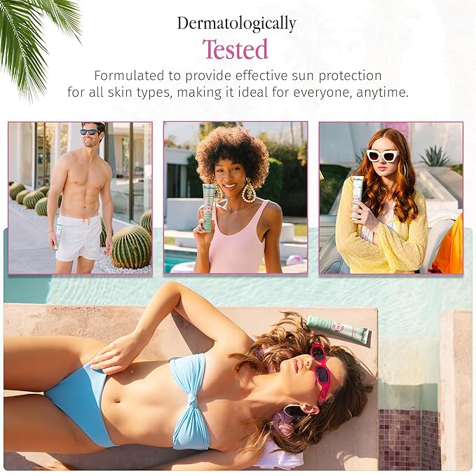 PoolBar SPF 50 Hydrating Mineral Body Sunscreen Cream for Women and Men Skin Care - Coconut Vanilla Scent Sun Care, Vegan and Water Resistant, Broad Spectrum Sunscreen, 130 ml (4.3 Fl. Oz) (Pack of 3)