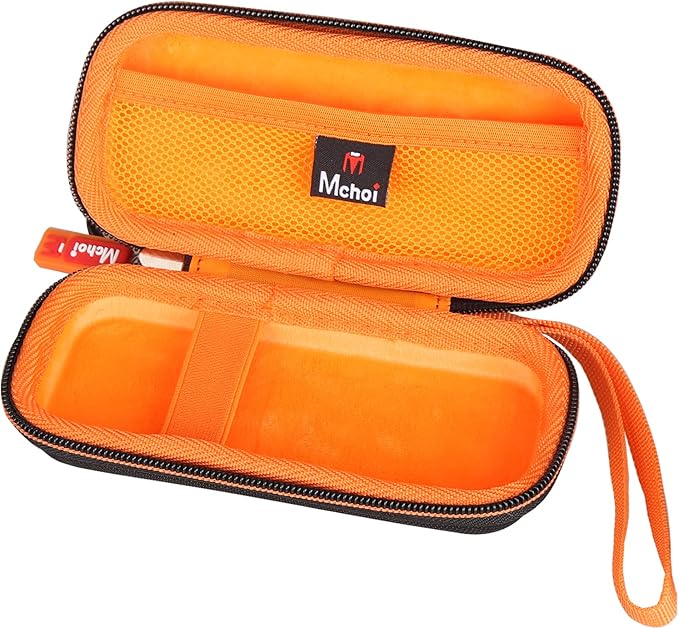 Mchoi Hard Carrying Case Fits for Gillette Fusion5 Men’s Razor & Proglide Shield Men's Razor, Case Only (Black, Orange)