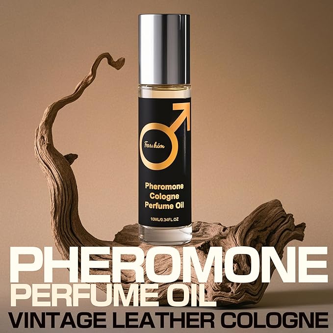 Men's Cologne Gift Set - Variety Pack of 4 Long Lasting Fragrances with 10ml Pheromone Cologne (AZAD Black/Lion Black/Lion blue/Sarah Chocolate)