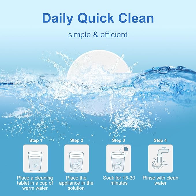 Retainer Cleanser Tablets 23mm.Ultrasonic Retainer Cleaner Tablets for Dentures and Invisalign - Effective Dental Cleaning for Teeth and Retainers-60pack