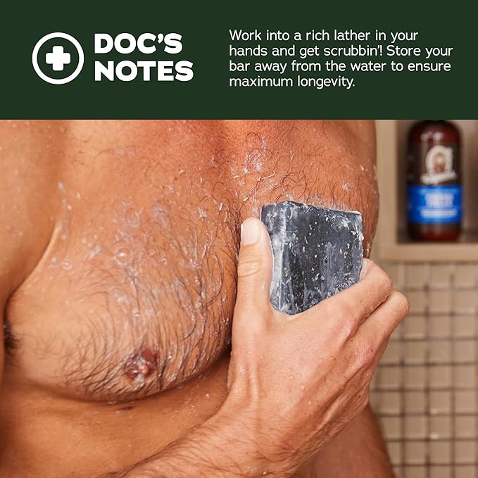 Dr. Squatch Natural Bar Soap for Men - Cold Process Soap with No Harsh Chemicals - Sandalwood Summit, Mountain Meadow & Lumberjack Lodge (5 oz, 3-Pack)