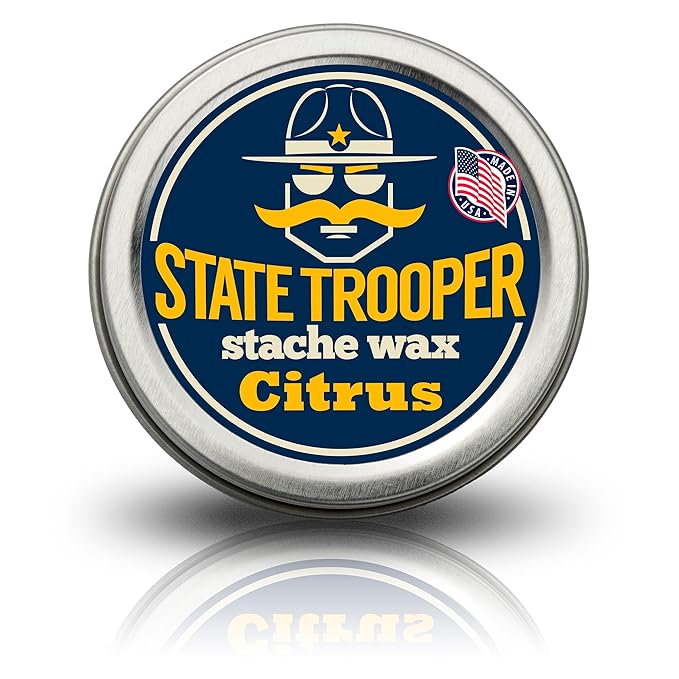 Mustache Wax - Medium Hold - Citrus Scent - Two Ounce Tin