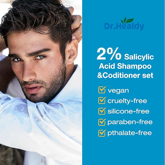 Salicylic Acid Shampoo - Oil Control & Scalp Build-Up Prevention, 2% Salicylic Acid,Anti Dandruff and Itch Relief for Women and Men - Sulfate and Paraben Free (6.8 FL.OZ)