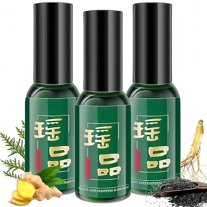 Yaopin Anti-Hair Loss and Hair Growth Solution, Yao Products Herbal Hair Care Serum 30ml/1.05oz (3 Pcs)