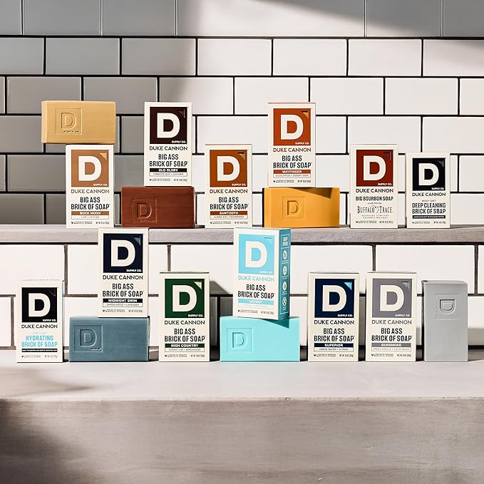 Duke Cannon Supply Co. Extra Large Bar Soap - Men's Natural Soap with Masculine Scents - Made in the USA with Domestic & Globally Sourced Materials - All Skin Types - Big Brick - Wayfinder,10 oz