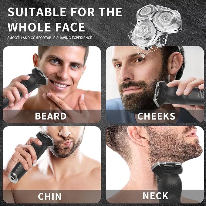 SH71/50 Shaving Heads Compatible with Phili*s Shavers Series S5000 (S5XXX),S7000 (S7XXX) for SH60/70 and SH70/70 (Silver)