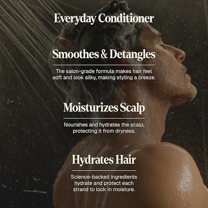 Black Wolf Mens Shampoo & Conditioner Set for Oily Hair - Oil Control Shampoo with Moisturizing & Deep Cleansing Formula - Conditioner for Soft & Silky Strands - Daily Hair Care for Men