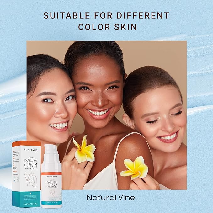 Natural Vine Dark Spot Corrector Cream: Dark Spot Remover for Body in 4-8 Weeks - Instant Concealing & Age Brown Sun Faded Spot Remover Melasma Freckles Correcting with Niacinamide, 1 OZ/30g