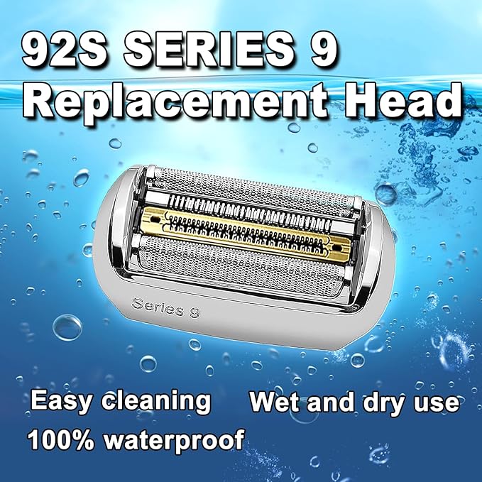 New Series 9 92S Electric Replacement Shaver Head Accessories Series 9 Electric Shaver blade Compatible with Braun Series 9 9290cc, 9291cc, 9370cc, 9293s, 9385cc, 9390cc, 9330s, 9296cc (Upgraded