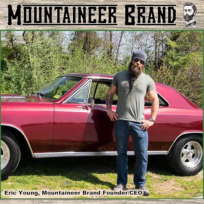 Mountaineer Brand Natural Beard Oil with Citrus & Spice Scent | Made in West Virgina | Hydrates, Moisturises, Softens & Conditions for Beard Growth | Treats Dry Itchy Beards for Men | 2oz