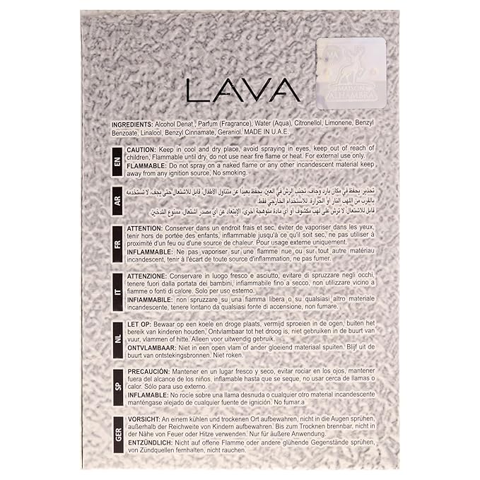 Lava by Maison Alhambra for Unisex - 3.4 oz EDP Spray