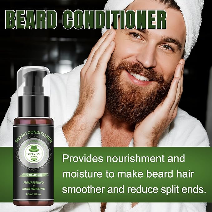 Dad Husband Christmas Gifts,XIKEZAN Beard Kit for Men Grooming with Cedarwood Wash,Conditioner,Oil,Balm,Brush,Comb,Scissors,Anniversary Valentines Birthday Fathers Gift Ideas for Men Grandpa Boyfriend