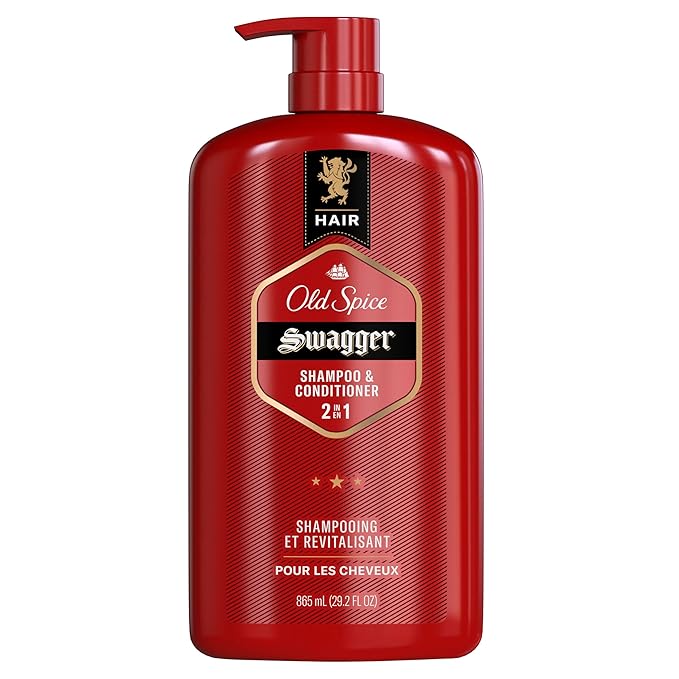 Old Spice Swagger 2-in-1 Shampoo and Conditioner Set for Men, Cedarwood Lime Scent, Healthier, Fuller, More Moisturized Looking Hair, Barbershop Quality, 29.2 Fl Oz Each, Twin Pack