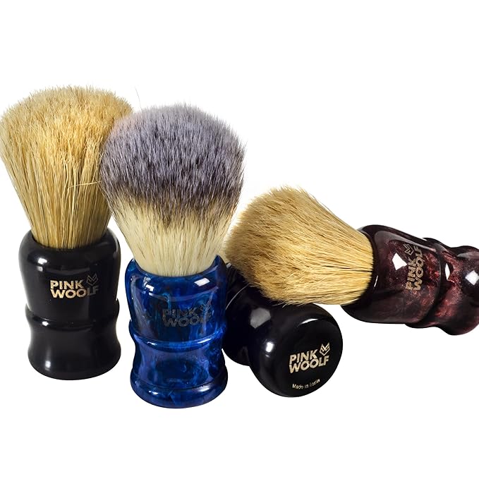 Boar Shaving Brush– 25mm Knot, Premium Boar Bristles & Gloss Black Resin Handle, Traditional Wet Shave Brush for Face Exfoliation, Luxury Lather, Gift Ready