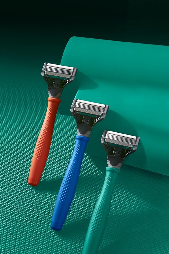 Harry's Original Razor for Men - Razor Handle and Blade Cartridge- German Engineered Blades- Indigo Blue