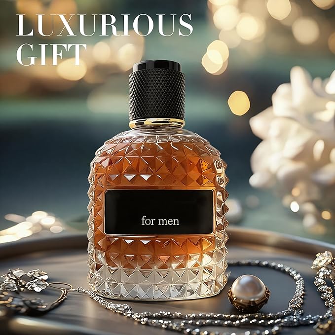 Valentine Men's Cologne–Coffee Bean, Chocolate & Hazelnut Scent Perfume for Men 3.4 Fl Oz Long Lasting Fragrance For All Occasions