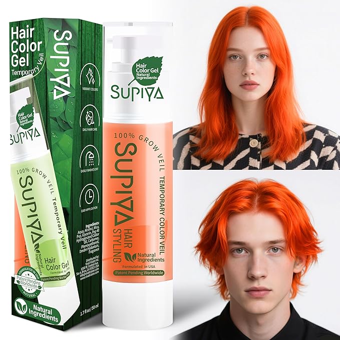 Temporary Hair Color - Washable Hair Wax for Men and Women, All-Day Hold Disposable Hair Wax for Party, Cosplay & Daily (Color #37W)