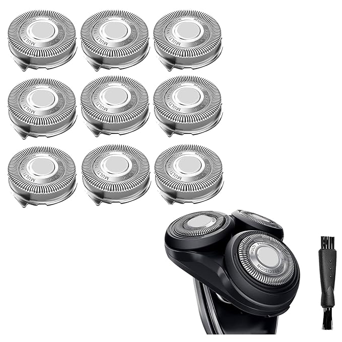 SH50 Replacement Heads Compatible with Philips Norelco 5000 Series, Blades for Philips Norelco Replacement Head for Series 5000 Shavers, 9-PCs