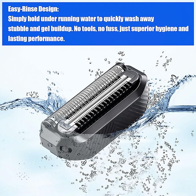Shaver Replacement Blade compatible with MANSCAPED The Handyman Compact Face Shaver Razor Replacement Head (Black(2PCS))