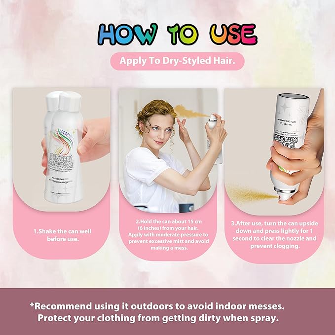 Gold Temporary Hair Color Spray - Gentle Formula, Washable & Non-Sticky | Instant Golden Hair Dye Alternative for Adults | Halloween, Costume, Party Makeup, 150ml