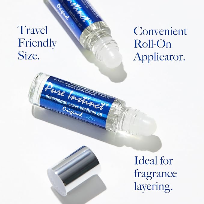 Pure Instinct Roll-On - The Original Pheromone Infused Essential Oil Perfume Cologne - Unisex For Men and Women - TSA Ready