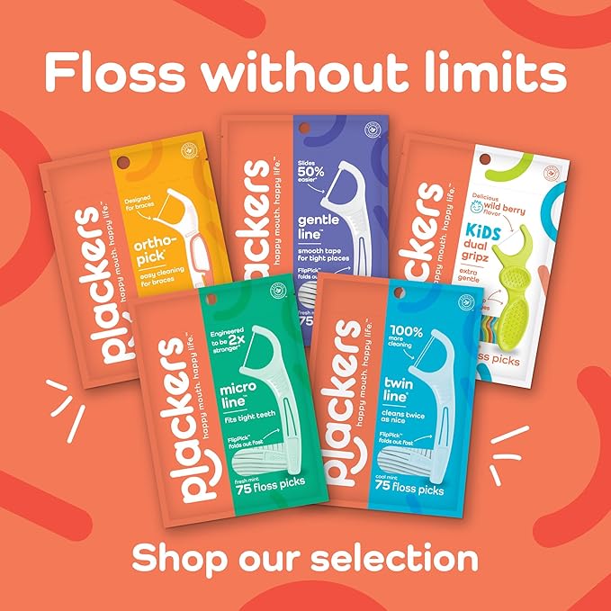 Plackers Micro Line Dental Floss Picks, Fold-Out FlipPick, Tuffloss, Easy Storage with Sure-Zip Seal, Fresh Mint Flavor, 36 Count (Packaging May Vary) (Pack of 2)