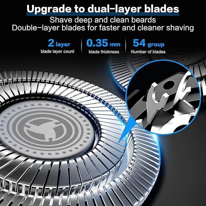 Electric Razors,2025 New Upgrade Shaver, Model Rechargeable Shaver, USB Razor for Men, Washable Razor(Black)
