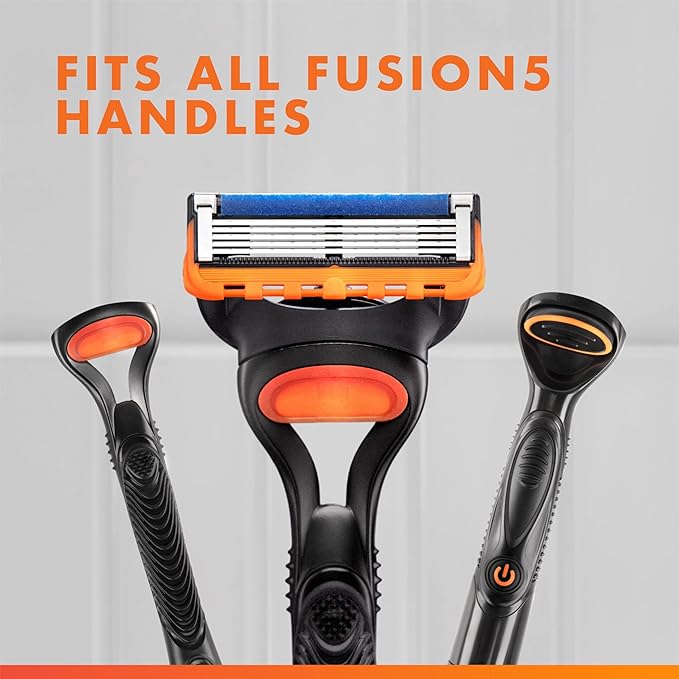 Gillette Fusion5 Razor Refills for Men, 2 Razor Blade Refills
