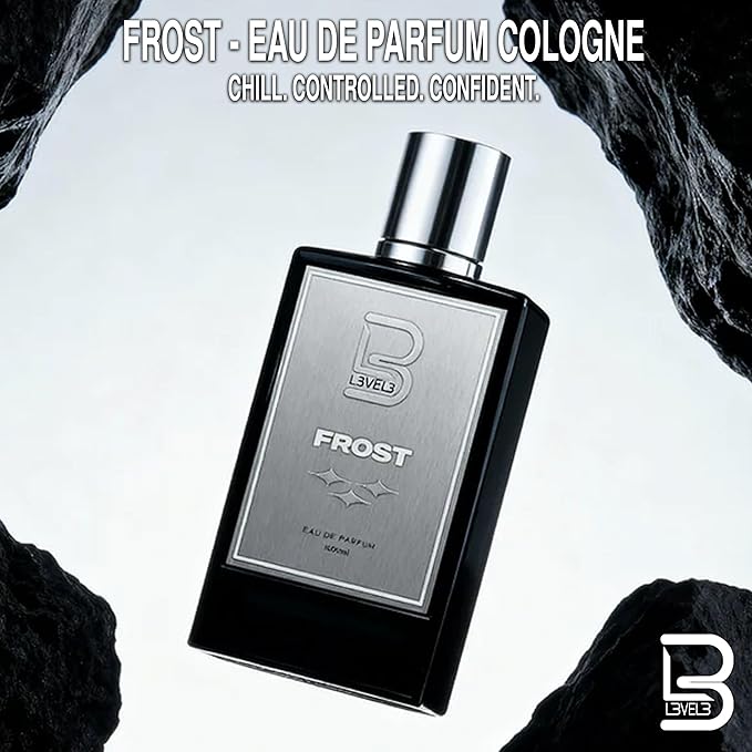 L3 Level 3 Eau de Parfum Cologne for Men - Long Lasting EDP - Juniper, Frozen, Pine Notes - 3.38 fl oz (Frost)