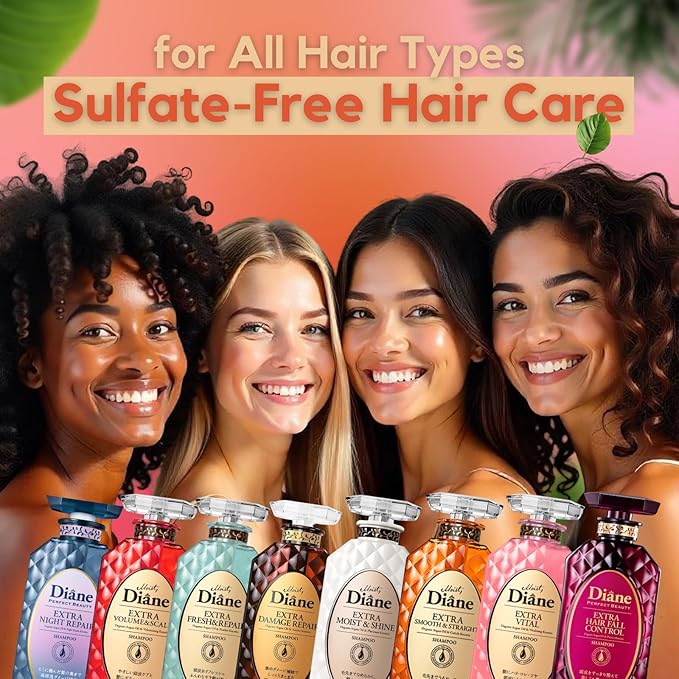 Moist Diane Thickening Shampoo and Conditioner for Fine Hair, Dry Scalp Shampoo and Conditioner for Women & Men by Argan Oil & Keratin from Japan, Silicone & Sulfate Free 30.4 Fl Oz VOLUME & SCALP