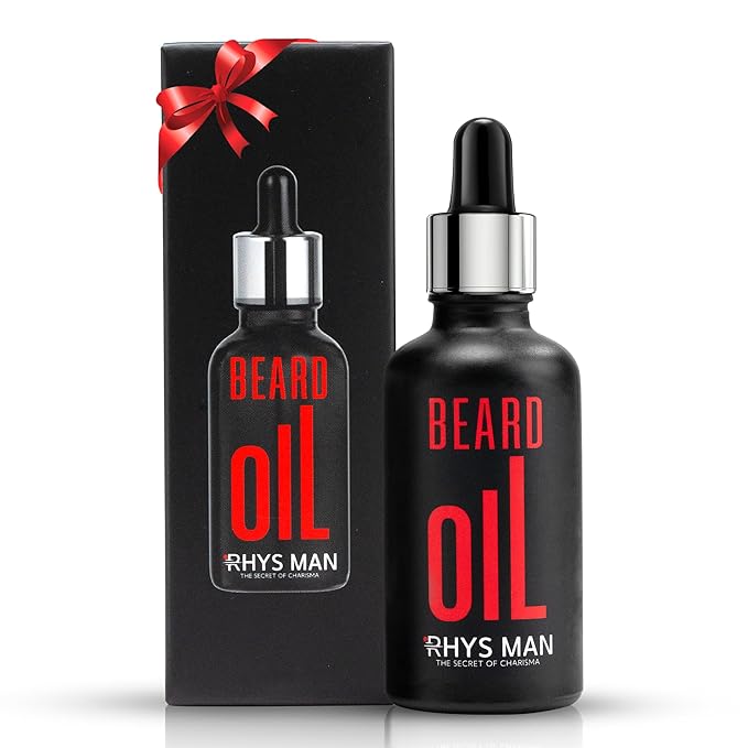 Beard Oil for Men using with Roller – Natural Beard Oil for Fuller Look, Softens & Conditions Facial Hair, Lightweight Grooming Gift, Christmas Gift for Men (1.7 fl oz)