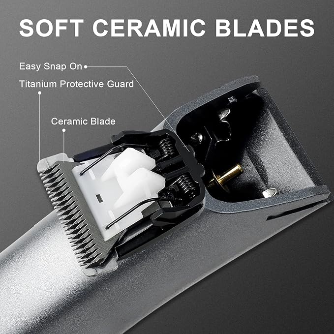 Ball Trimmer for Men Manscaping Body Hair Trimmer Pubic Hair & Groin Groomer Waterproof Beard & Body Trimmer with LED Light, USB-C Rechargeable, No Nicks