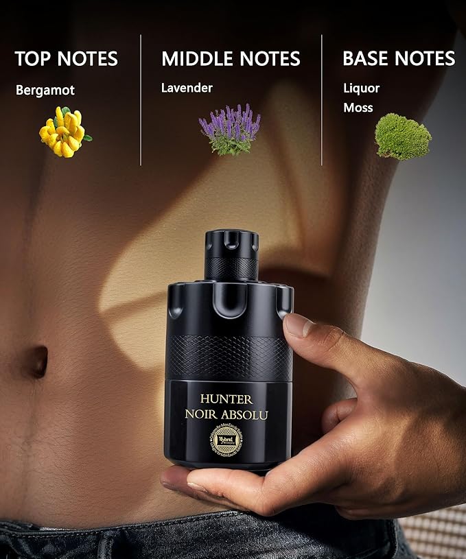 Hybrid & Company Hunter Noir Absolu For Men Eau De Parfum Vaporisateur Natural Spray 3.4 Fl Oz