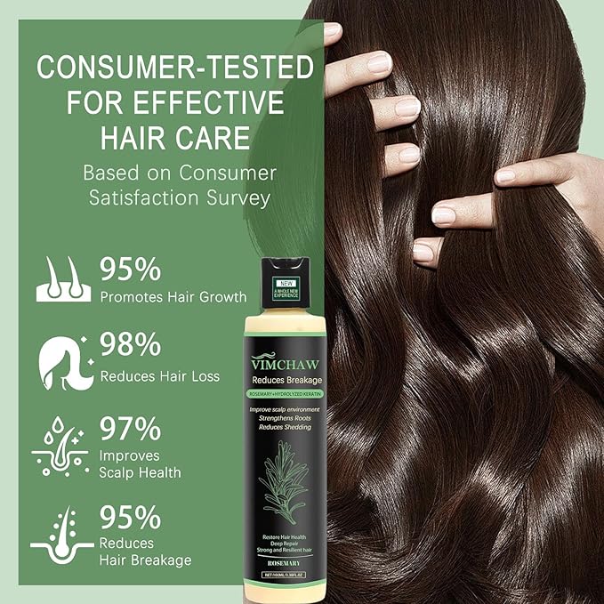 Organic Rosemary Hair Growth Shampoo,Strengthening Shampoo with Hydrolyzed Keratin and natural extract of rosemary for Thinning Hair & Hair Loss (1 bottle)