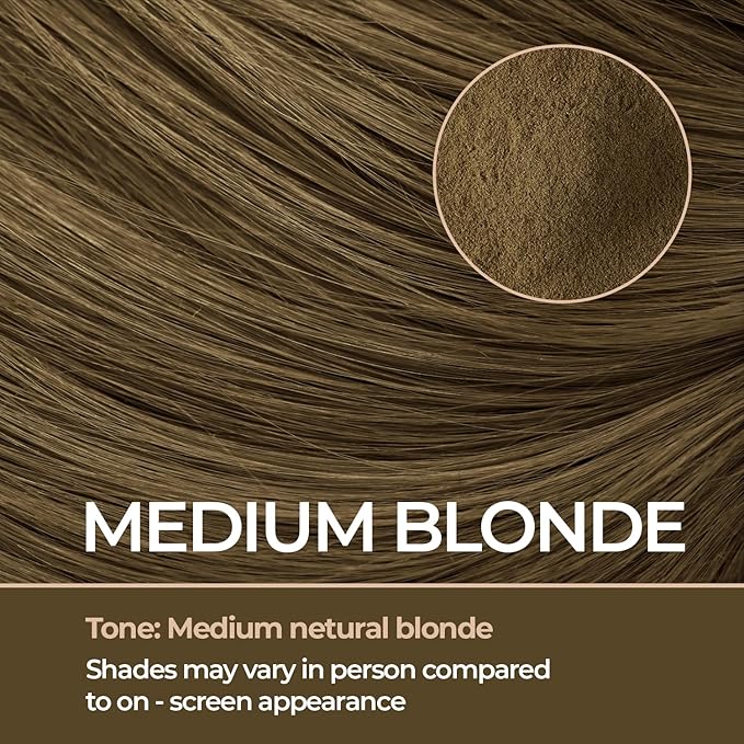 Keratin Hair Fibers for Men & Women - Fill In Fine or Thinning Hair, Instantly Thicker, Fuller Looking Hair (Medium Blonde, 15g)
