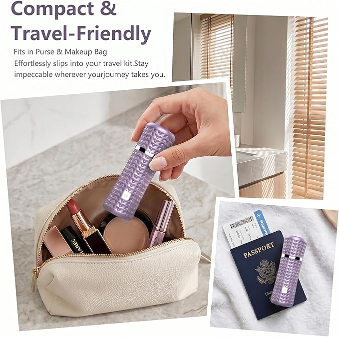Painless Facial Hair Removal for Women, Electric Face Shaver, Portable Peach Fuzz Trimmer for Lip, Chin & Cheeks, USB-C Rechargeable 90 Mins Cordless Shaver, Gentle for Sensitive Skin (Purple)