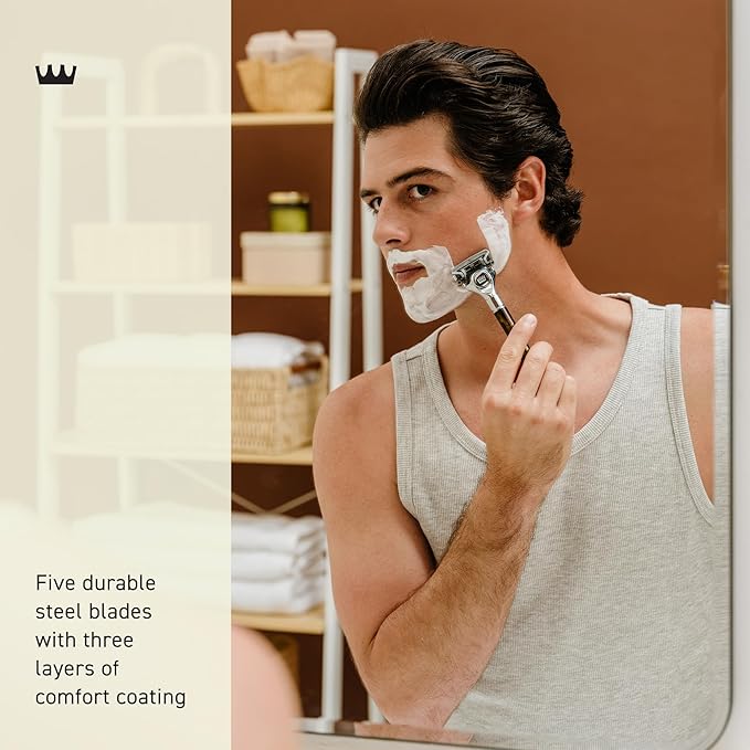 Cremo Razor Refills for Men, Astonishingly Superior Shaving Razors For Men, Compatible with Cremo Razors, 4 Pack