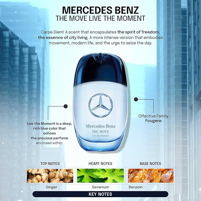 Mercedes-Benz Men's The Move Live The Moment EDP 3.4 oz Fragrances 3595471023490